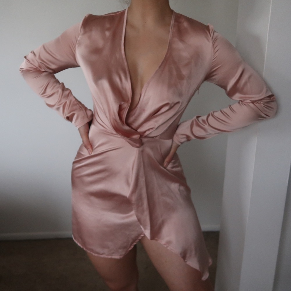 Rose colored mini dress
